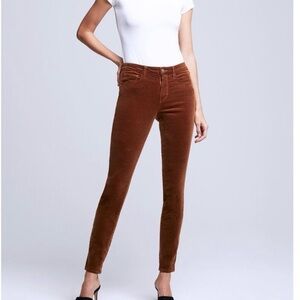L'AGENCE dark copper, velvet pants